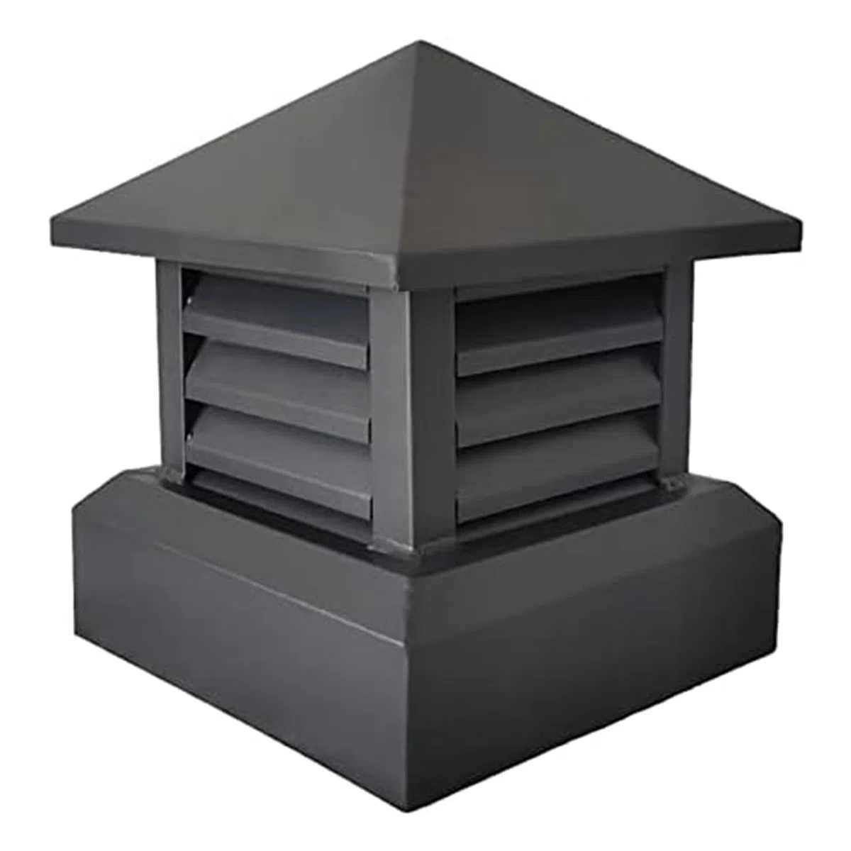 Tapas de Conductos de Humos Cuadradas de Aleación de Aluminio Sombrero Chimenea Adecuada para Conductos de Chimeneas Exteriores, Ventilaciones Tejados(25x25cm/9.84x9.84in)