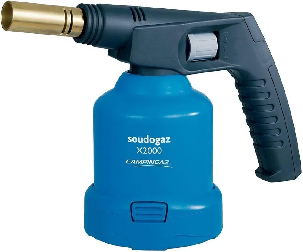 Camping Gaz Soudogaz X200 PZ - Pistola de soldadura (1750 °C, consumo de gas 120 g/h, 380 g), color azul y negro