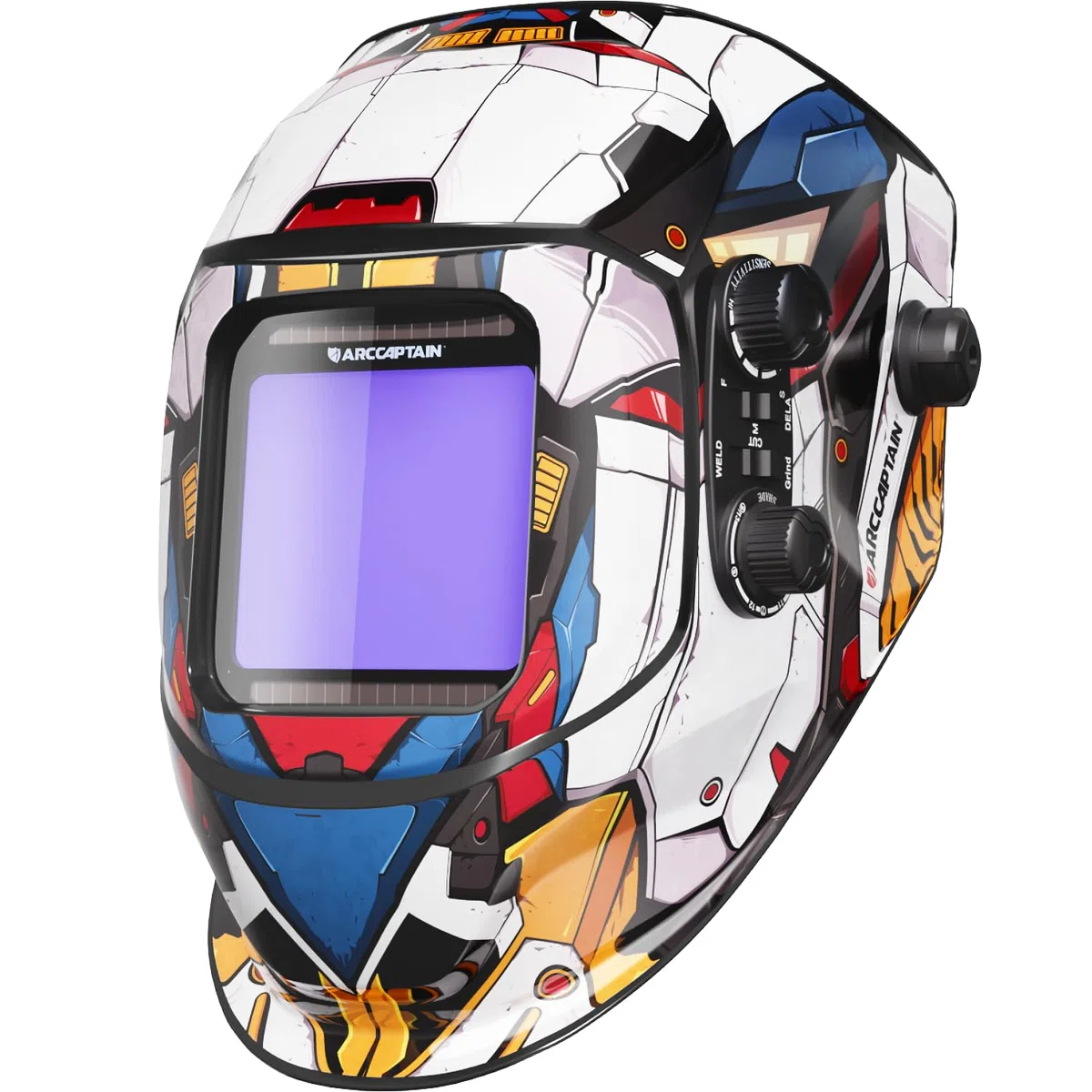 Casco de Soldador ARCCAPTAIN, bonete de Soldador de oscurecimiento automático 1/1/1/1 Claridad óptica Superior