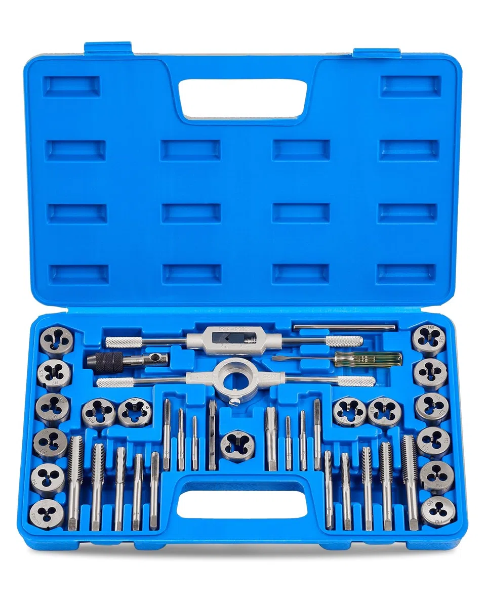 Orion Motor Tech Juego de Machos y Matrices de 40 Piezas, Tamaños Métricos | Kit de Herramientas para Mejorar el Hogar para Crear y Reparar Roscas | Juego de Herramientas Manuales con Llaves Métricas