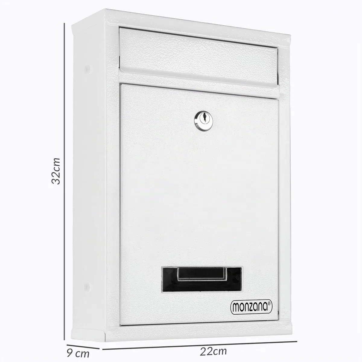 Deuba 6X Buzones de Correo Acero Sistema Buzón Pared Exterior 2 Llaves Ventana Placa Nombre Blanco