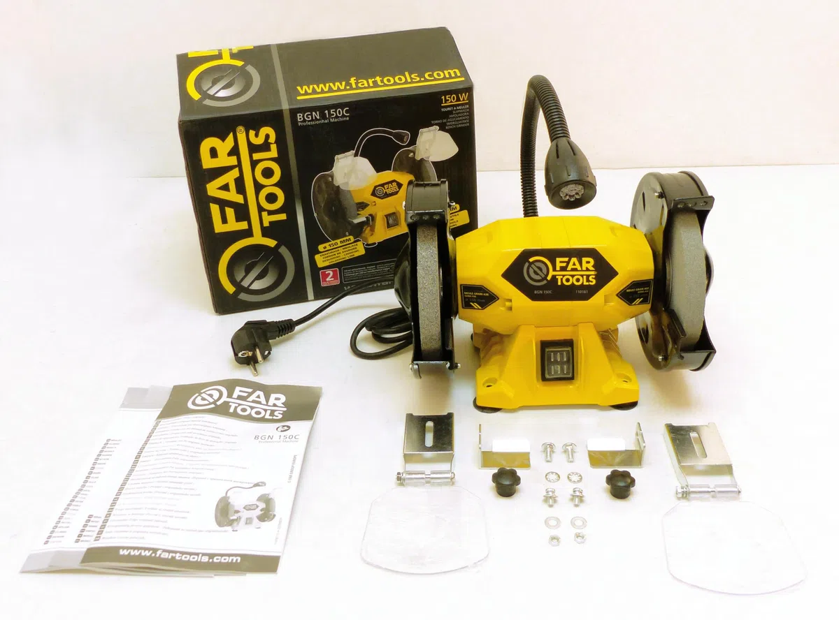 Fartools TX 150B Esmeriladora Potencia 150 W, Diámetro 150 MM, Diámetro 2 150, Velocidad de rotación 2950 TR/MIN, Velocidad de rotación 2 2950 TR/MIN,