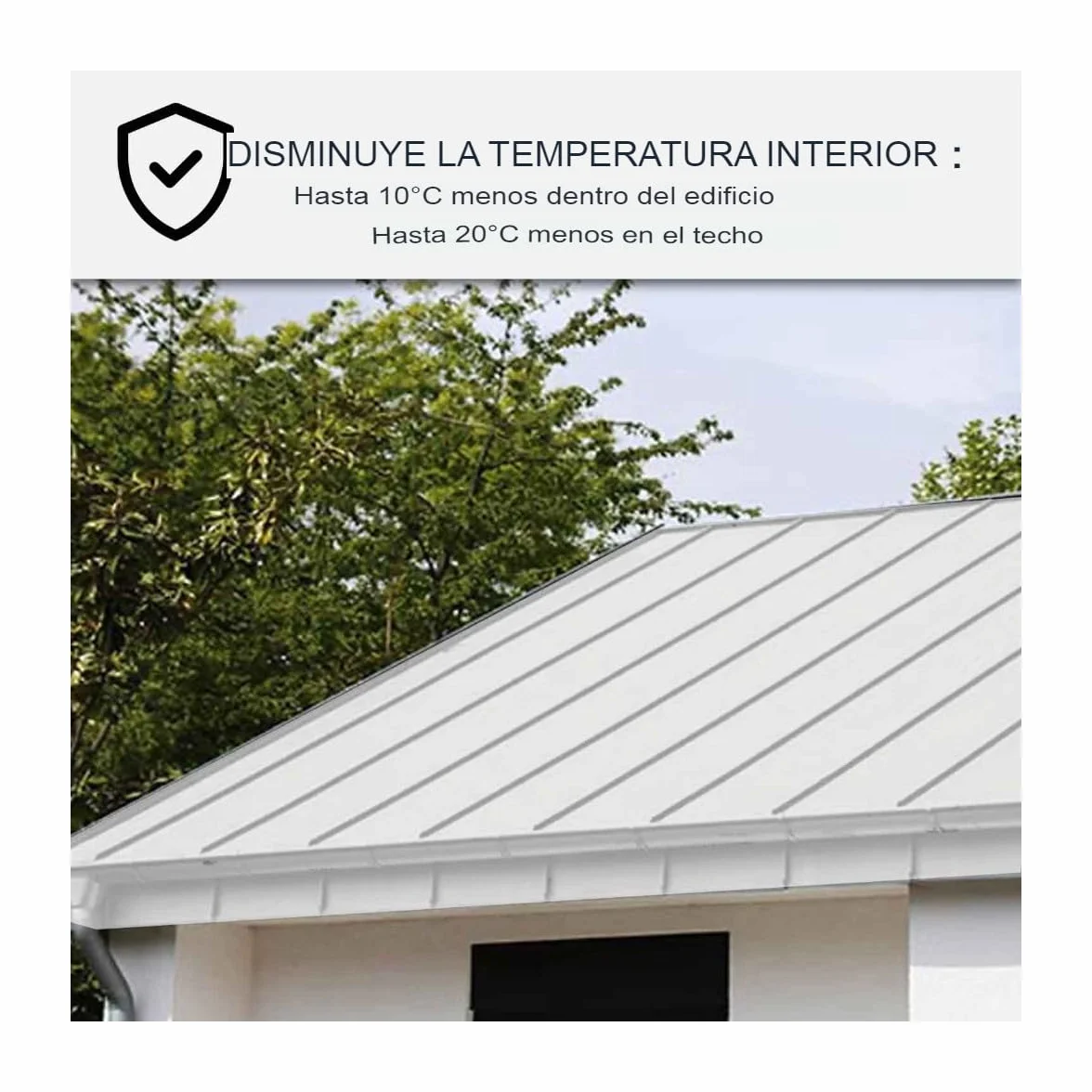 ARCANE INDUSTRIES Pintura para tejados de chapa, anticalor y anticorrosión - ARCAREFLECT ANTICO - 2,5 L Blanco
