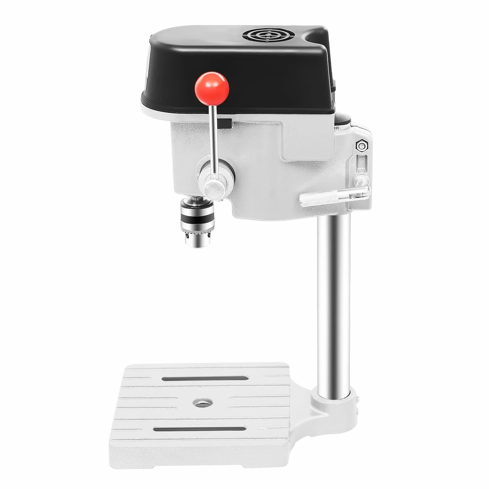 Mini taladro de columna, 340 W, tres velocidades con tope de profundidad, regulación de velocidad sin niveles, mini taladro de mesa, taladro portátil, madera, placa de plástico