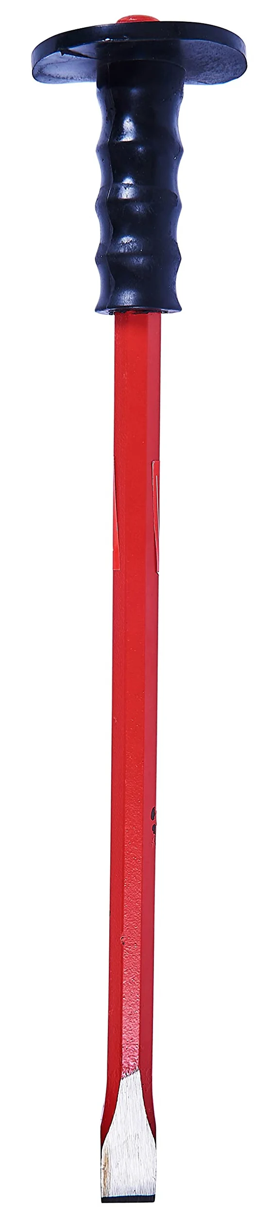 Am-Tech Cincel en frío de 18 x 3.4 pulgadas, hoja de acero recta con mango de caucho