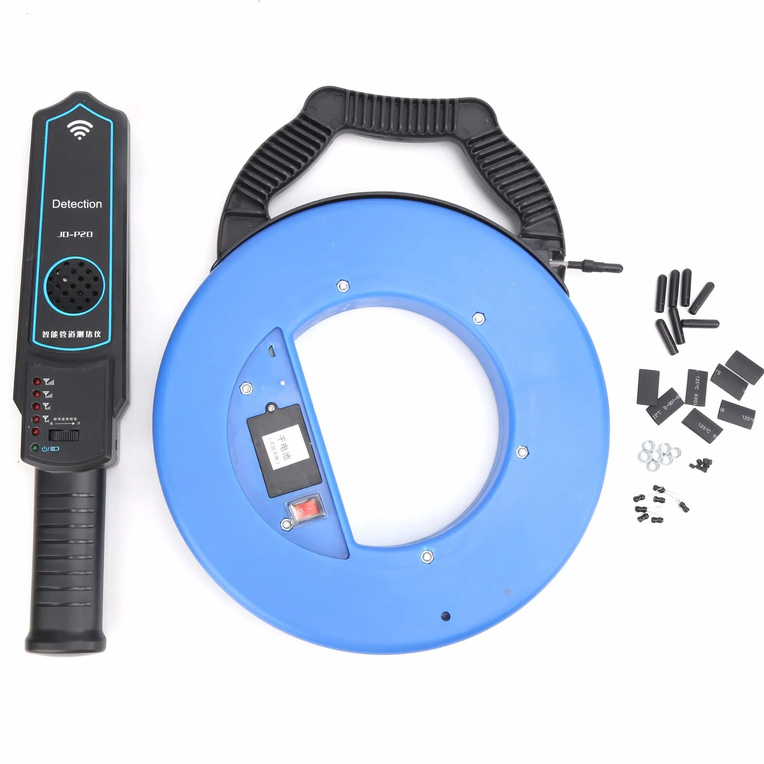 YWBL-WH Detector de Obstrucción de Tuberías, Herramienta de Detección de Posición de Bloqueo del Localizador con Rango de Detección Largo para Tuberías Domésticas (40M)