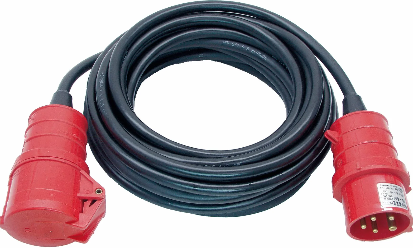 Brennenstuhl Professional Cable alargador de Enchufe CEE 400V/16A (Cable de 10 m, 5 Polos, Conector CEE, para Uso en Exteriores, Fabricado en Alemania) Negro