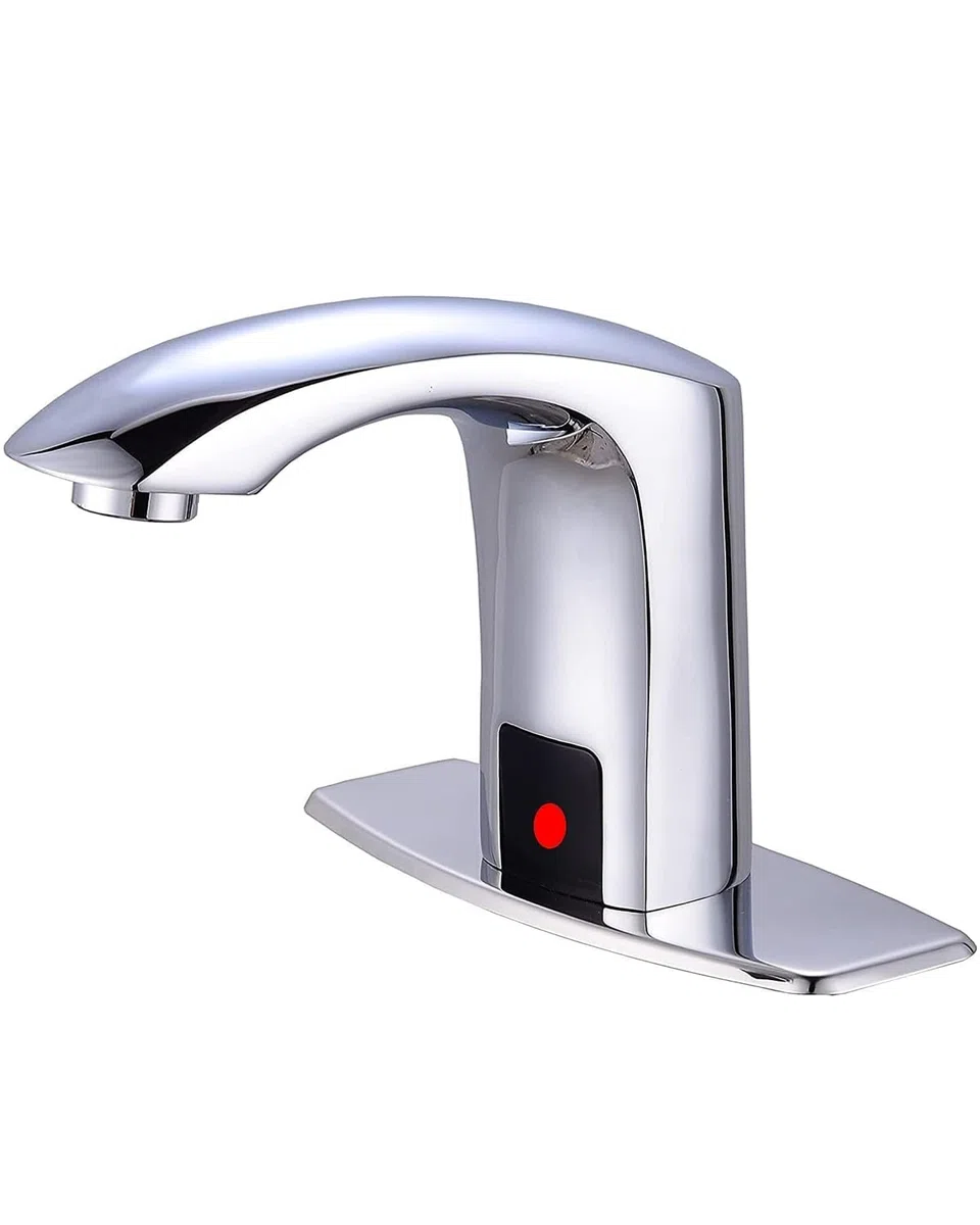 Grifo sin contacto de latón con sensor automático para lavabo de baño frío y caliente, grifo de sensor, grifo de agua automático circulante CC