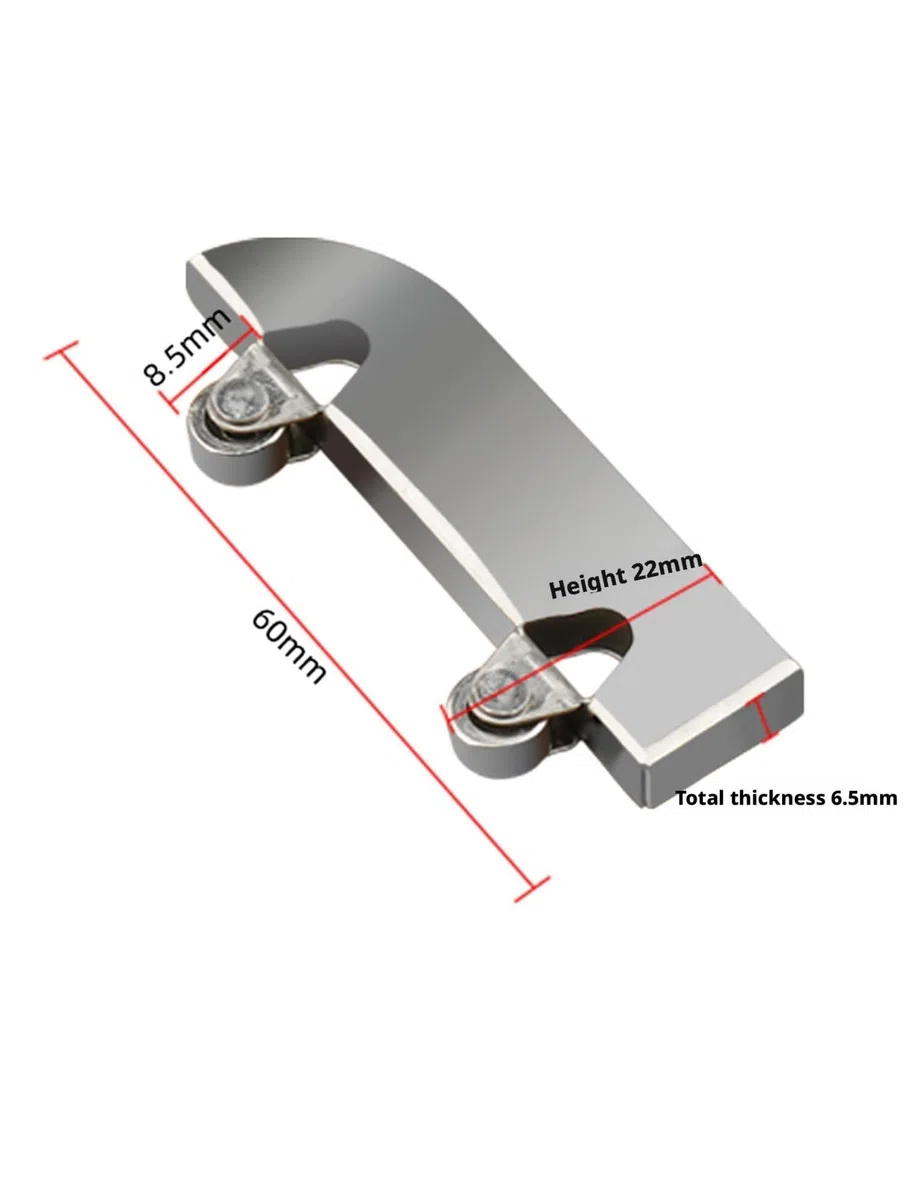 Guías para puertas correderas, Puerta corredera de doble carril con polea for vitrina cristal 3-5 mm, 20-200 cm(100cm)