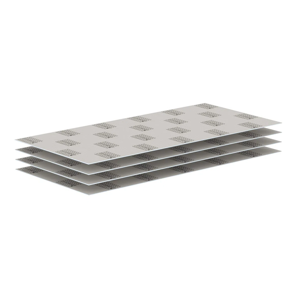 LUX ELEMENTS Placa de construcción lista para azulejos 125 x 60 cm, 4 unidades, placa de espuma dura de 4 mm de poliestireno expandido con revestimiento de mortero especial, resistente al moho