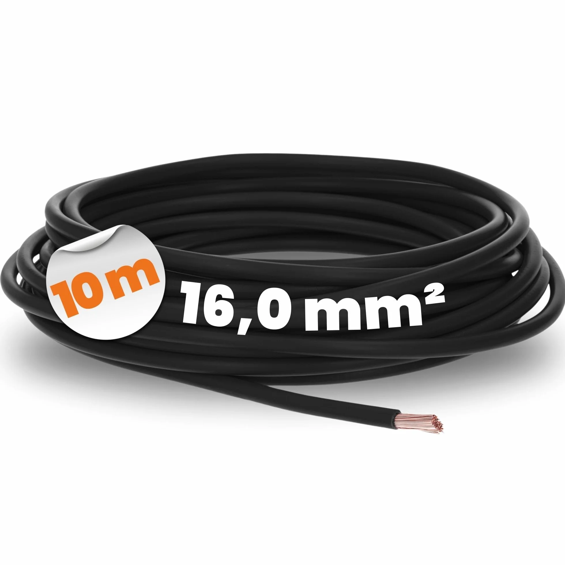 Lapp 4520016 H07V-K 16,0 mm² negro I Cable de cableado I flexible I PVC Individual I Litze 16 mm2 I Cableado