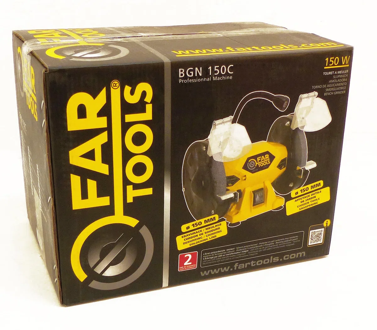 Fartools TX 150B Esmeriladora Potencia 150 W, Diámetro 150 MM, Diámetro 2 150, Velocidad de rotación 2950 TR/MIN, Velocidad de rotación 2 2950 TR/MIN,