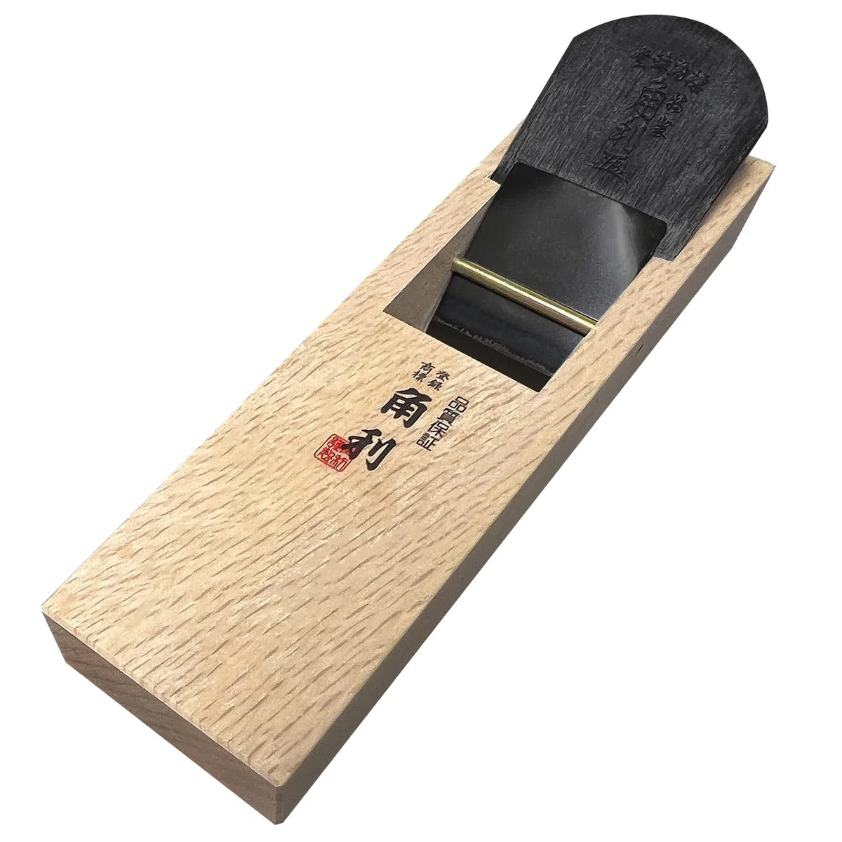 KAKURI KANNA - Plano de mano grande de 60 mm para carpintería, herramienta manual de cepillado japonés para alisar, 10.1 x 2.9 x 2.7 pulgadas, cuerpo de roble blanco, fabricado en Japón