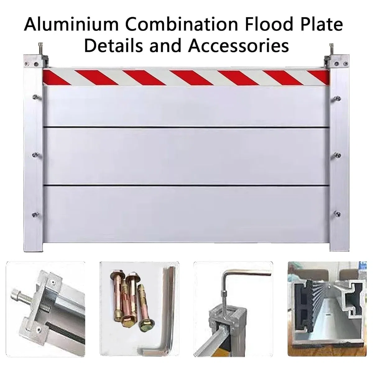 Barrera Anti Inundaciones Puertas L83-293cm Muro De Contención De Agua 20cm High Protección contra Inundaciones Barrera Anti-Inundaciones(273 * 20cm)