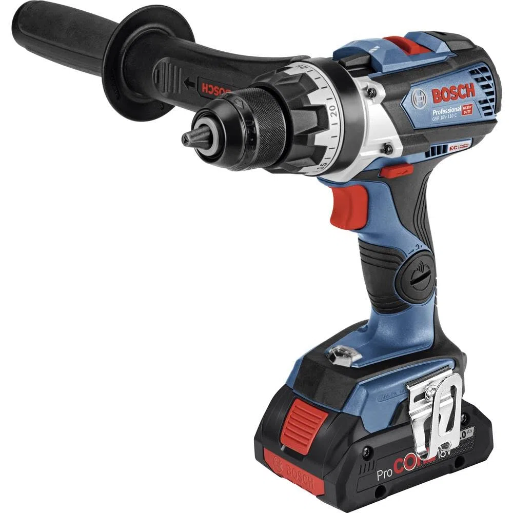 Bosch Professional 18V System atornillador a batería GSR 18V-110 C (par de apriete máx.: 110 Nm, diámetro máx. de los tornillos: 12 mm, sin batería/cargador)