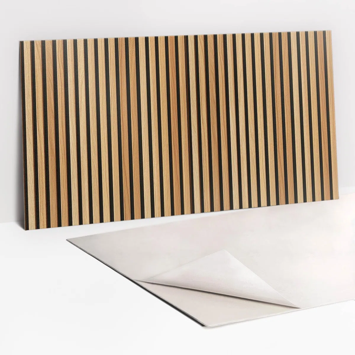 Tulup Panel de Pared para la Cocina Autoadhesivo Baño PVC 100x50cm Adhesivo Impermeable - Tableros de láminas de madera