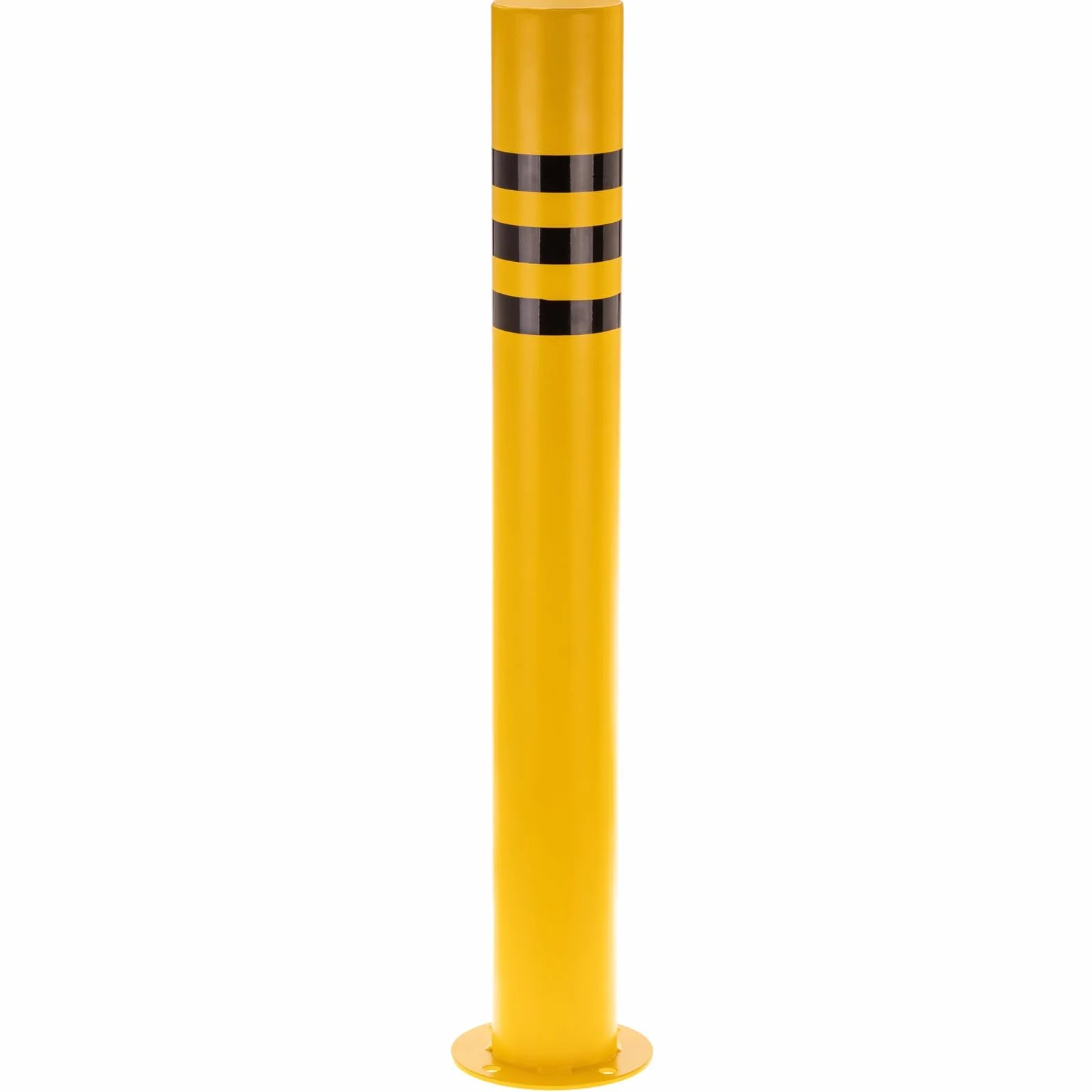 PrimeMatik - Pilona bolardo de Acero con Base clavada 76x600mm